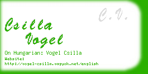 csilla vogel business card